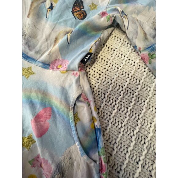 Rock Your Kid Girls’ Long Sleeve Dress – Size 6, Swan & Rainbow Print, Cotton - Picture 4 of 7